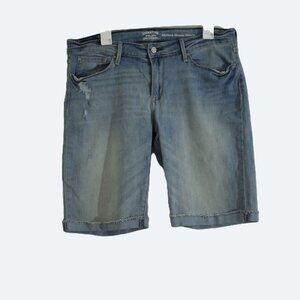 Signature by Levi Strauss & co Modern Skinny Shorts distressed rolled size 14